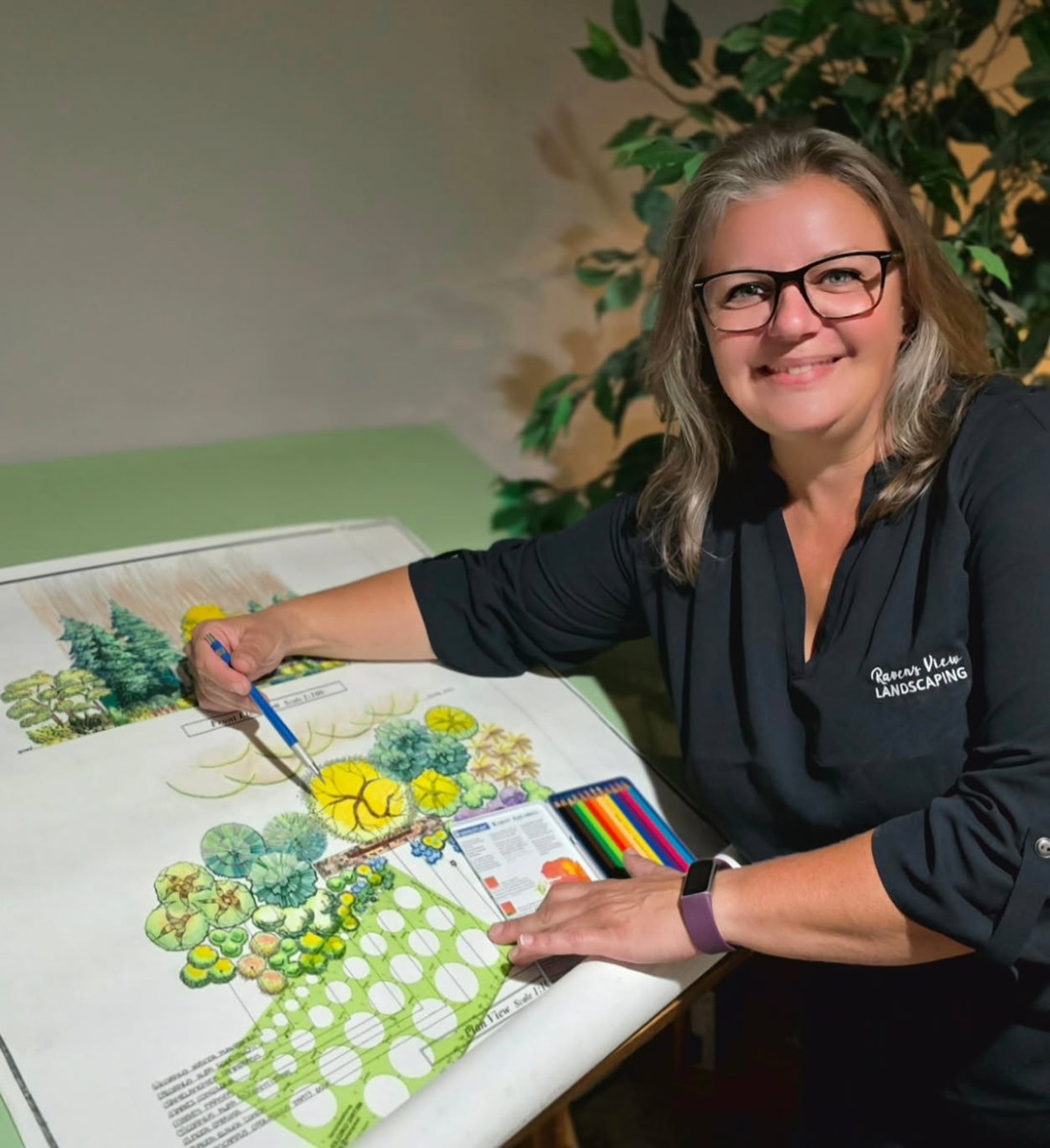 Sarah, owner of Raven's View Landscaping